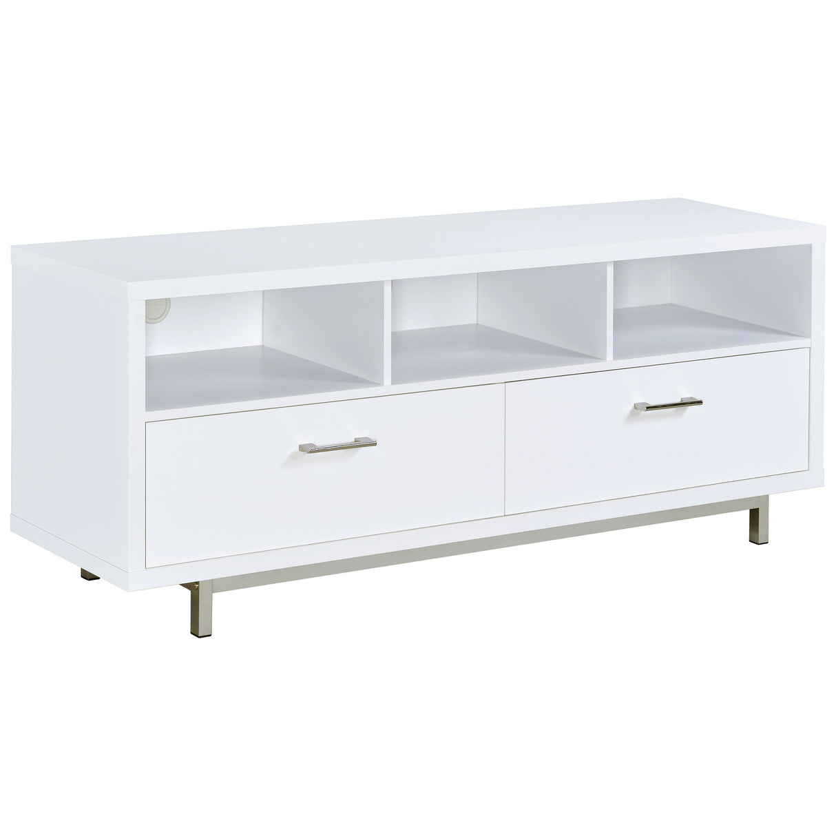 Casey 2-Drawer White TV Stand, 60 inches