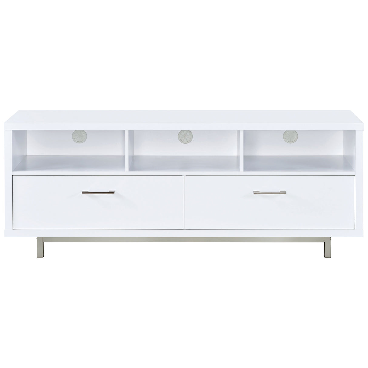 Casey 2-Drawer White TV Stand, 60 inches