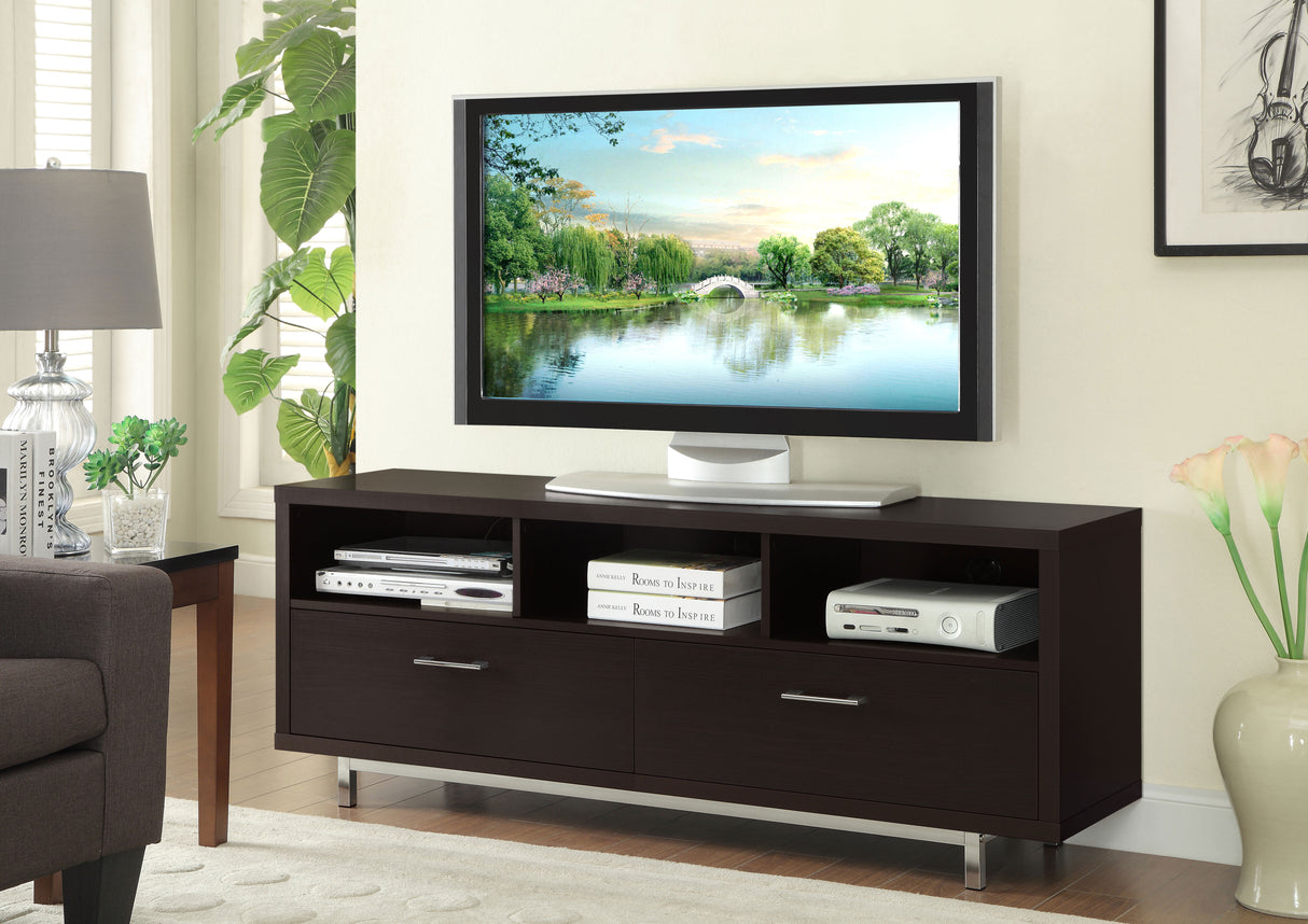 Casey 2-Drawer TV Stand 60-inch Cappuccino