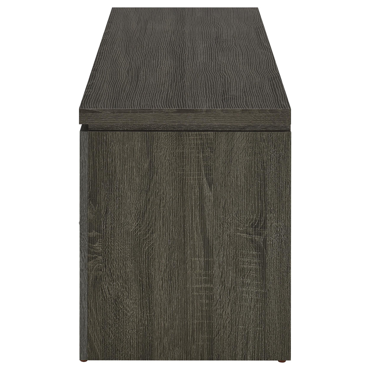 Elkton 2-Drawer Engineered Wood TV Stand, Weathered Grey