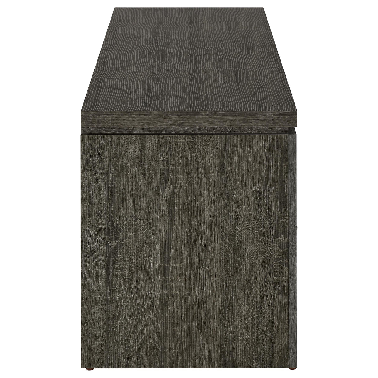 Elkton 2-Drawer Engineered Wood TV Stand, Weathered Grey