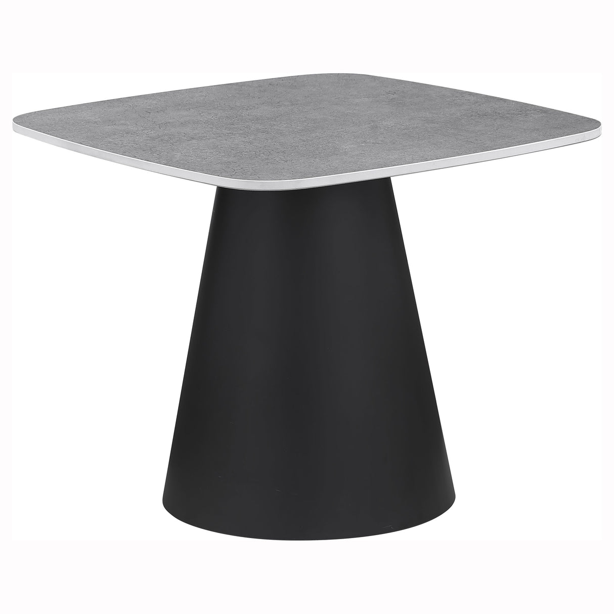 Eason 2-Piece Cocktail Coffee Table Set Concrete and Black