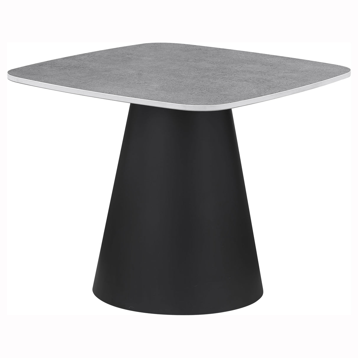 Eason 2-Piece Cocktail Coffee Table Set Concrete and Black