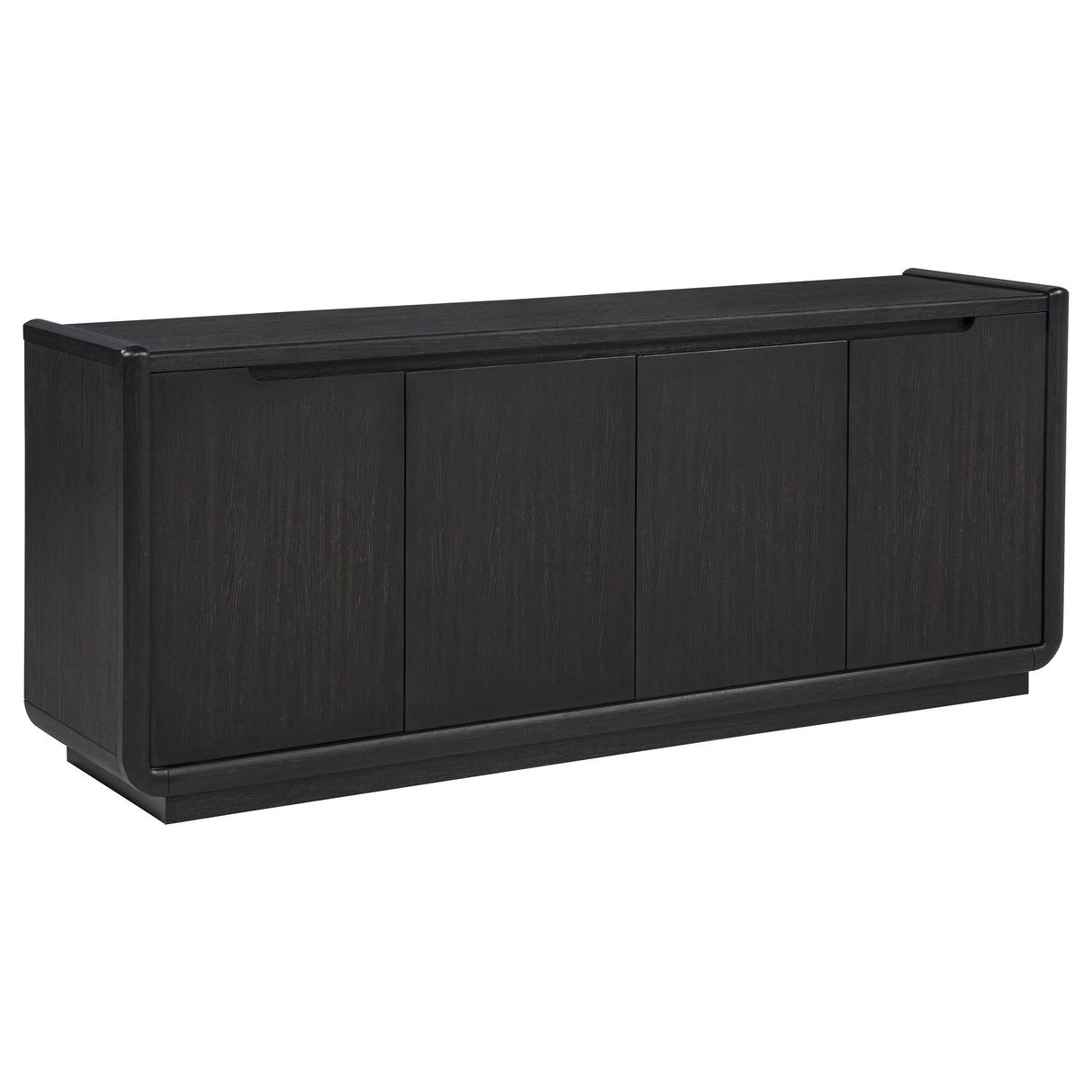 Leandro 72-Inch 4-Door TV Stand - Burnished Black