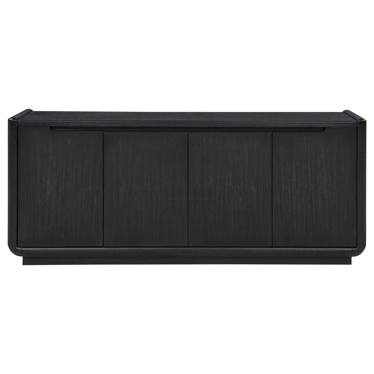 Leandro 72-Inch 4-Door TV Stand - Burnished Black
