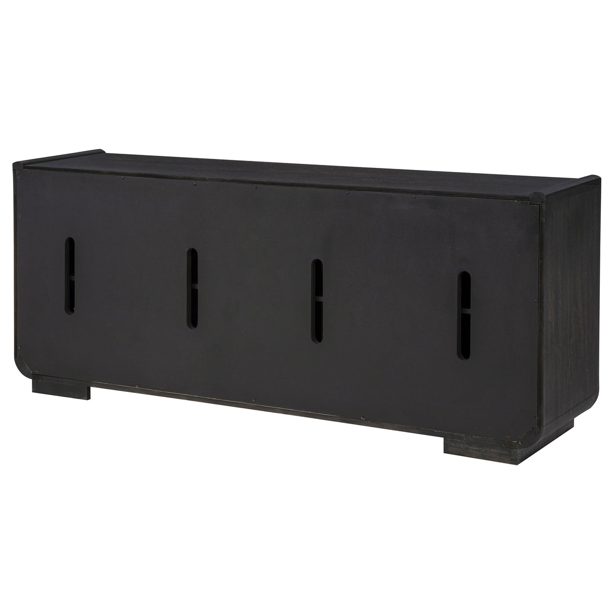 Leandro 72-Inch 4-Door TV Stand - Burnished Black