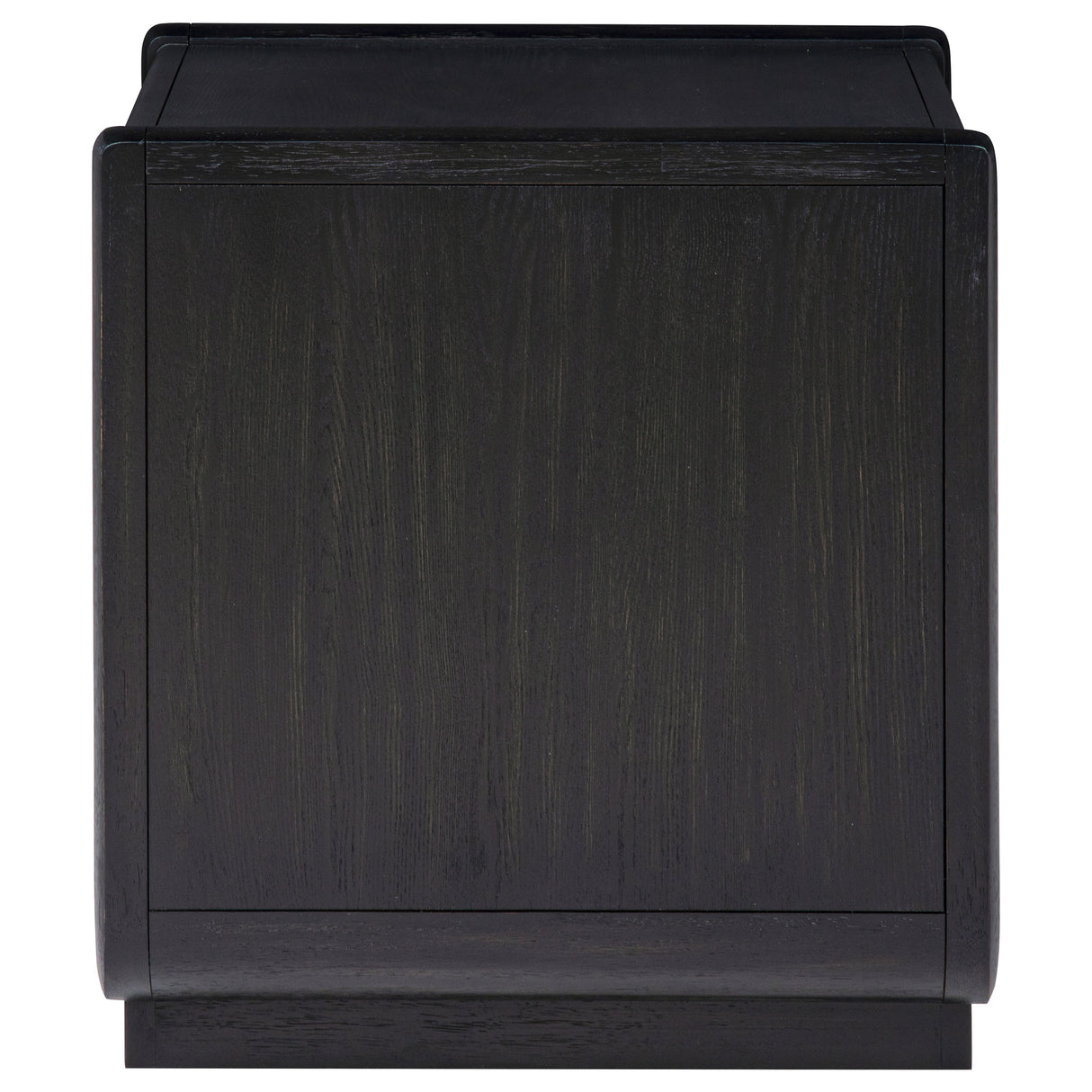 Leandro 1-Drawer Wood Side Table, Burnished Black