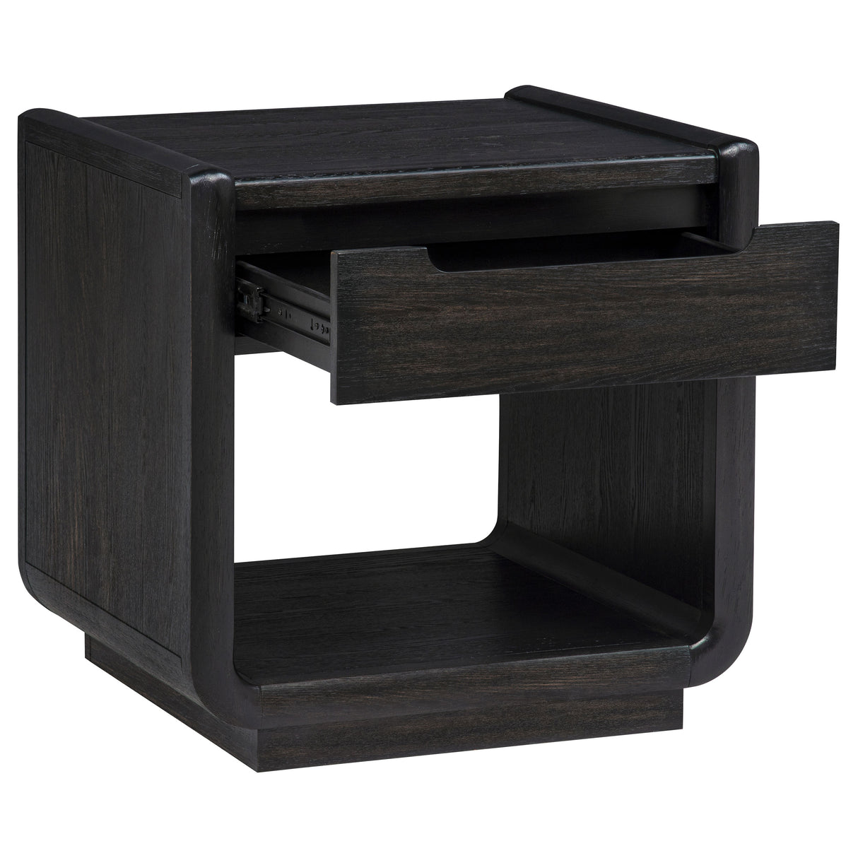 Leandro 2-Piece Wood Coffee and End Table Set Burnished Black