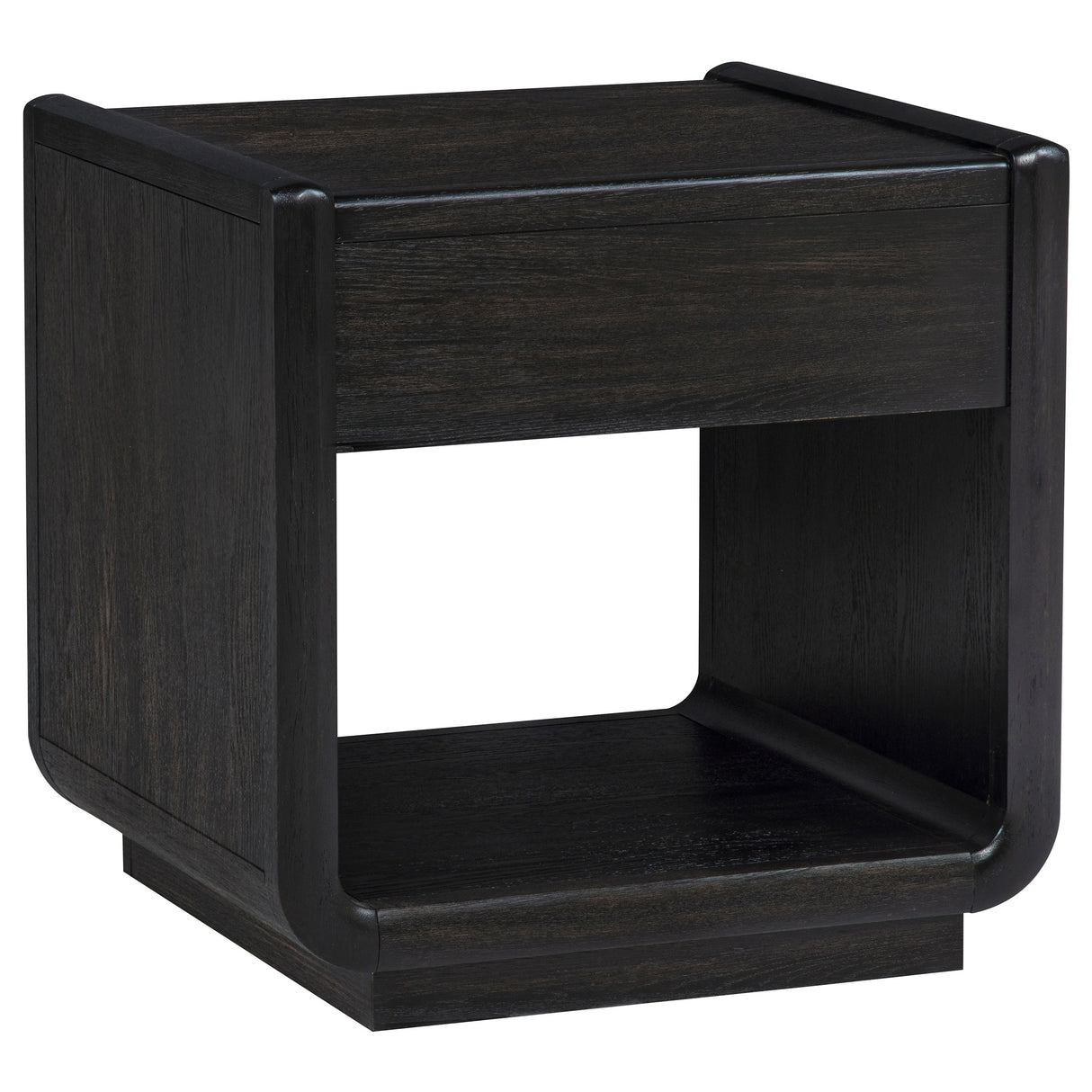 Leandro 2-Piece Wood Coffee and End Table Set Burnished Black