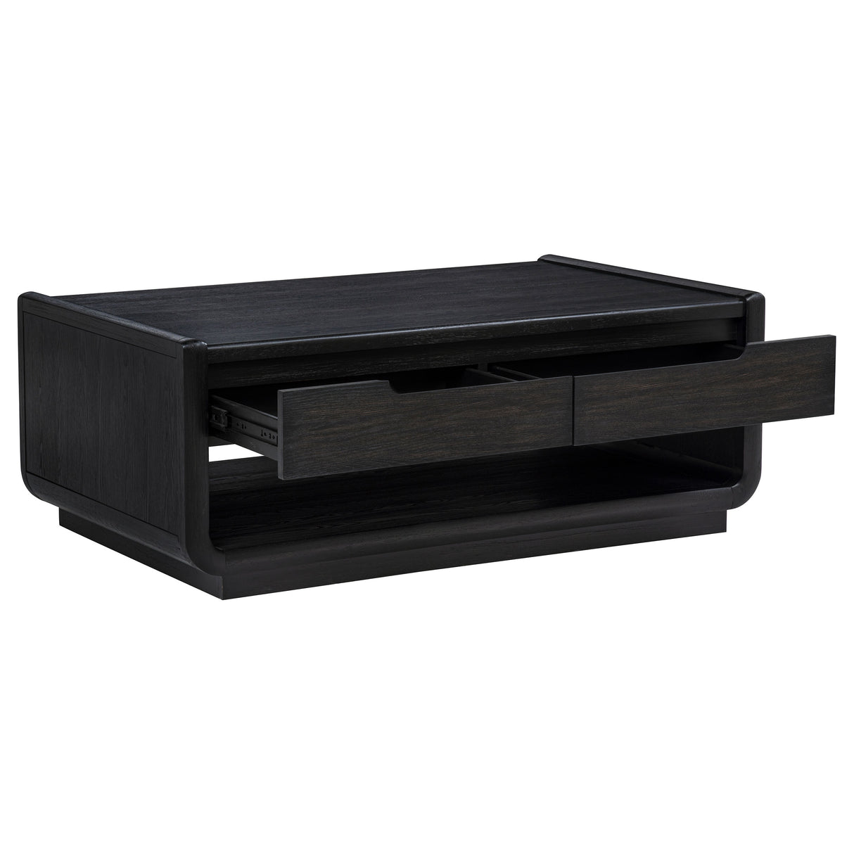 Leandro 2-Piece Wood Coffee and End Table Set Burnished Black