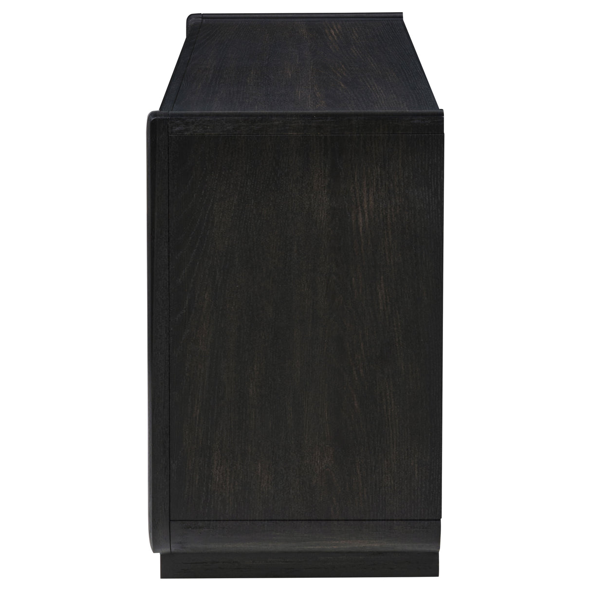 Leandro 2-Drawer Entryway Console Table, Burnished Black
