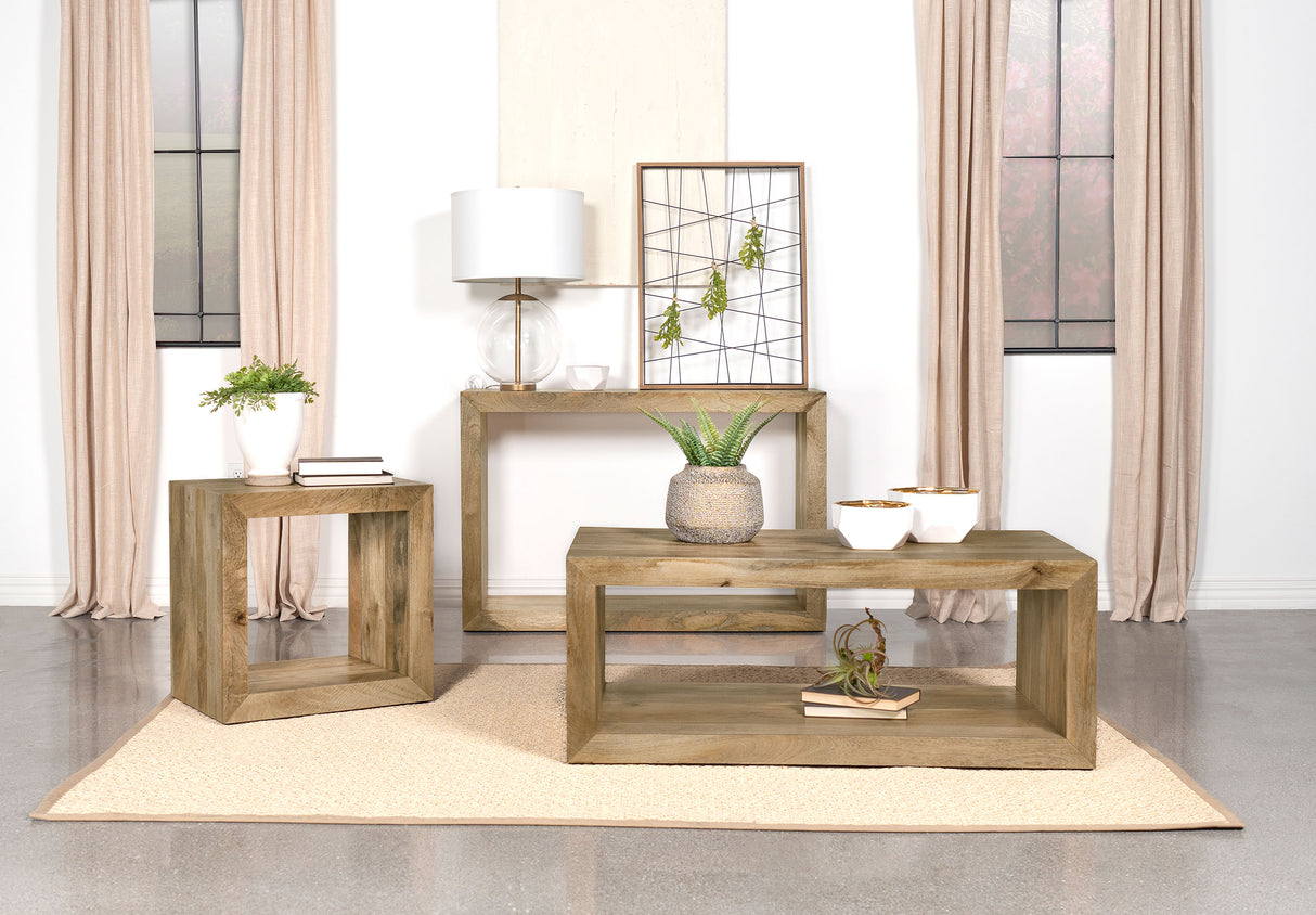 Benton Rectangular Solid Wood Console Table - Natural
