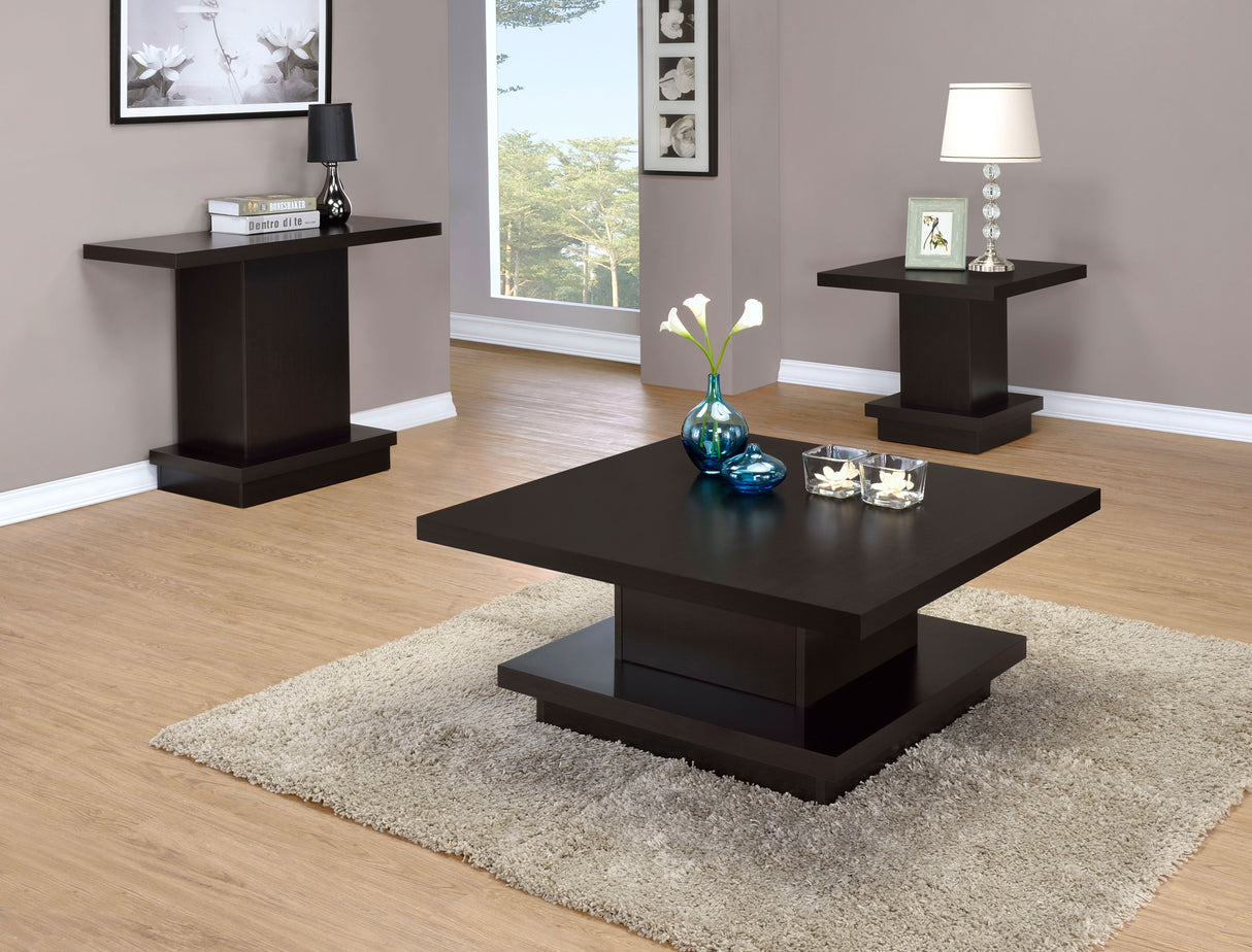 Reston Square Engineered Wood Side Table Cappuccino