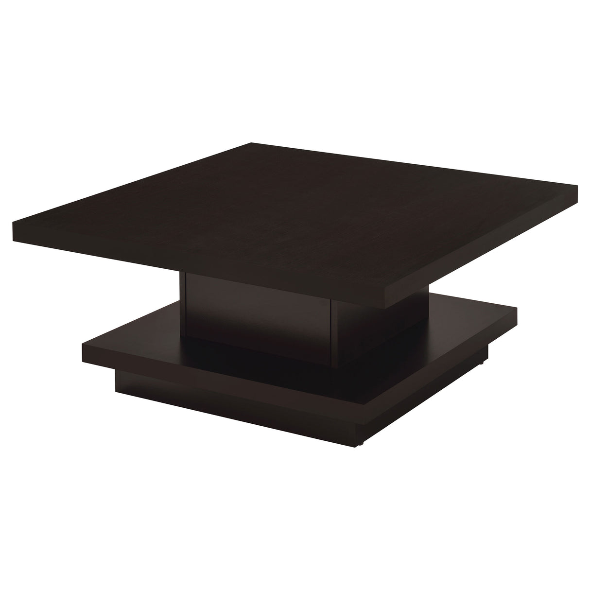 Reston Square Cappuccino Coffee Table with Casters