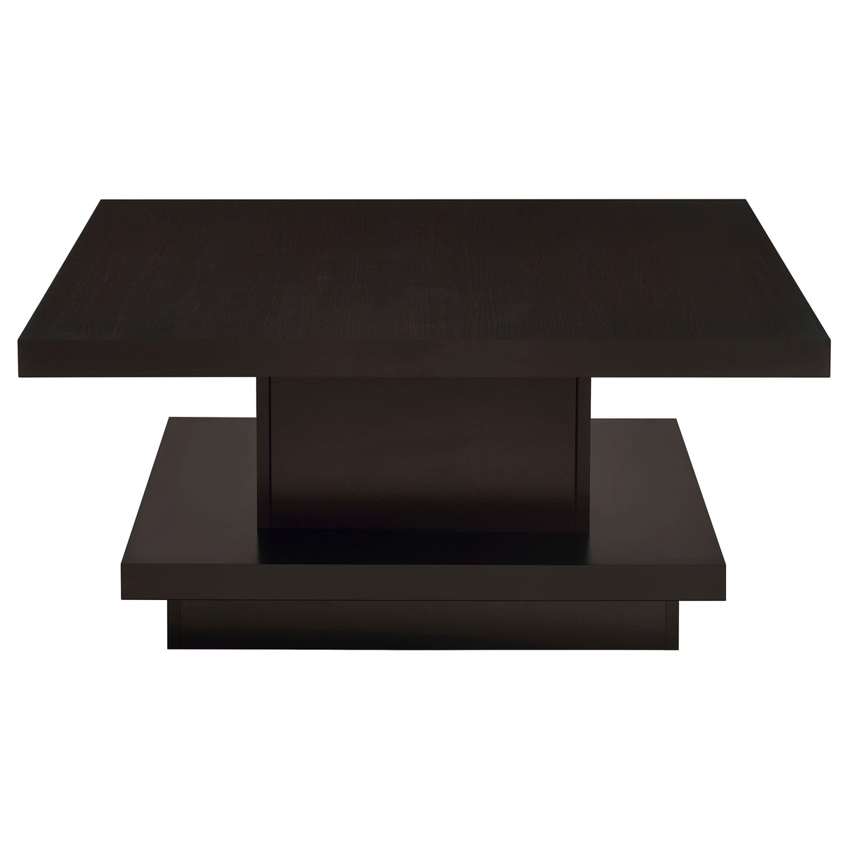 Reston Square Cappuccino Coffee Table with Casters