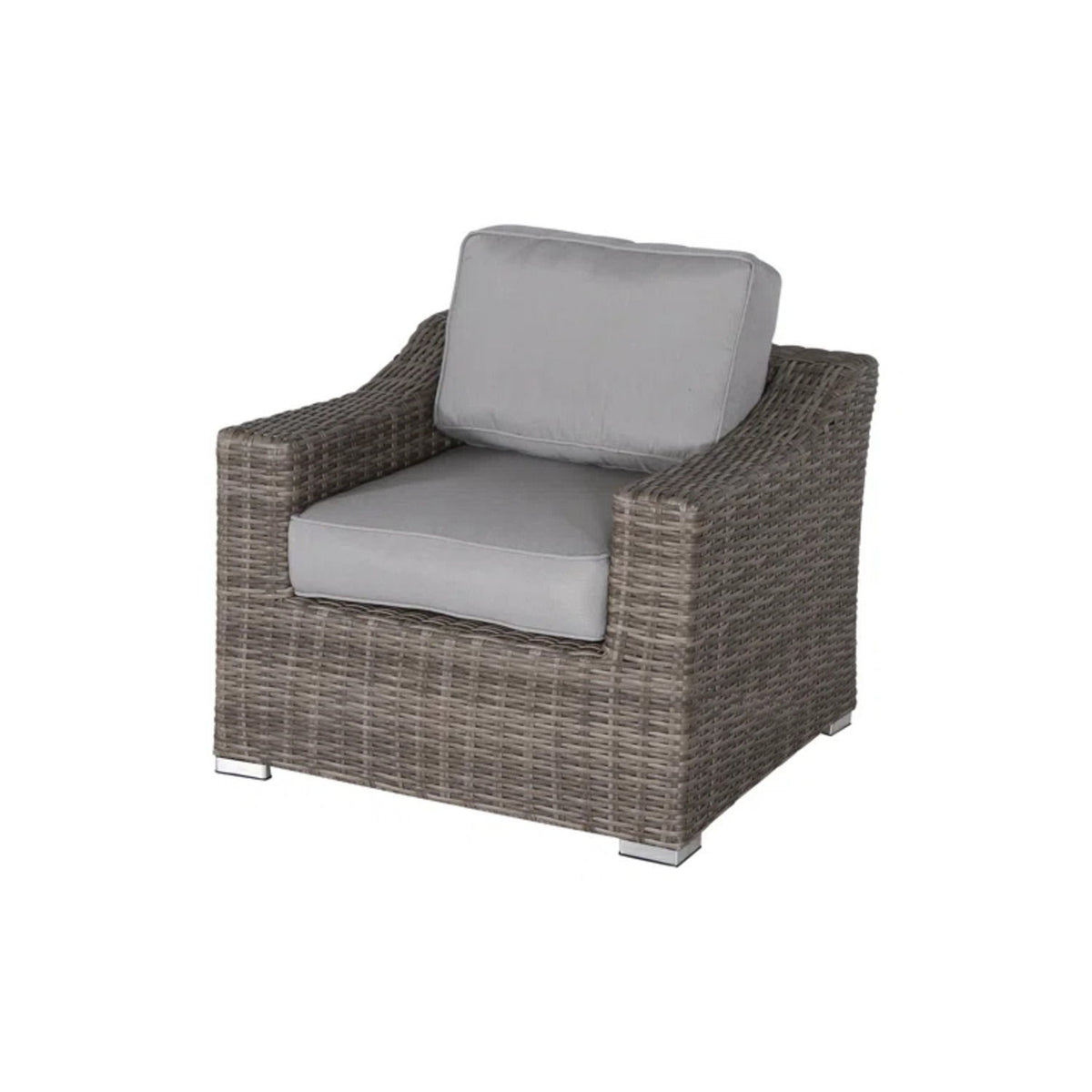 Modern 8 Person Outdoor Seating Group With Cushions - Gray / Gray Mix