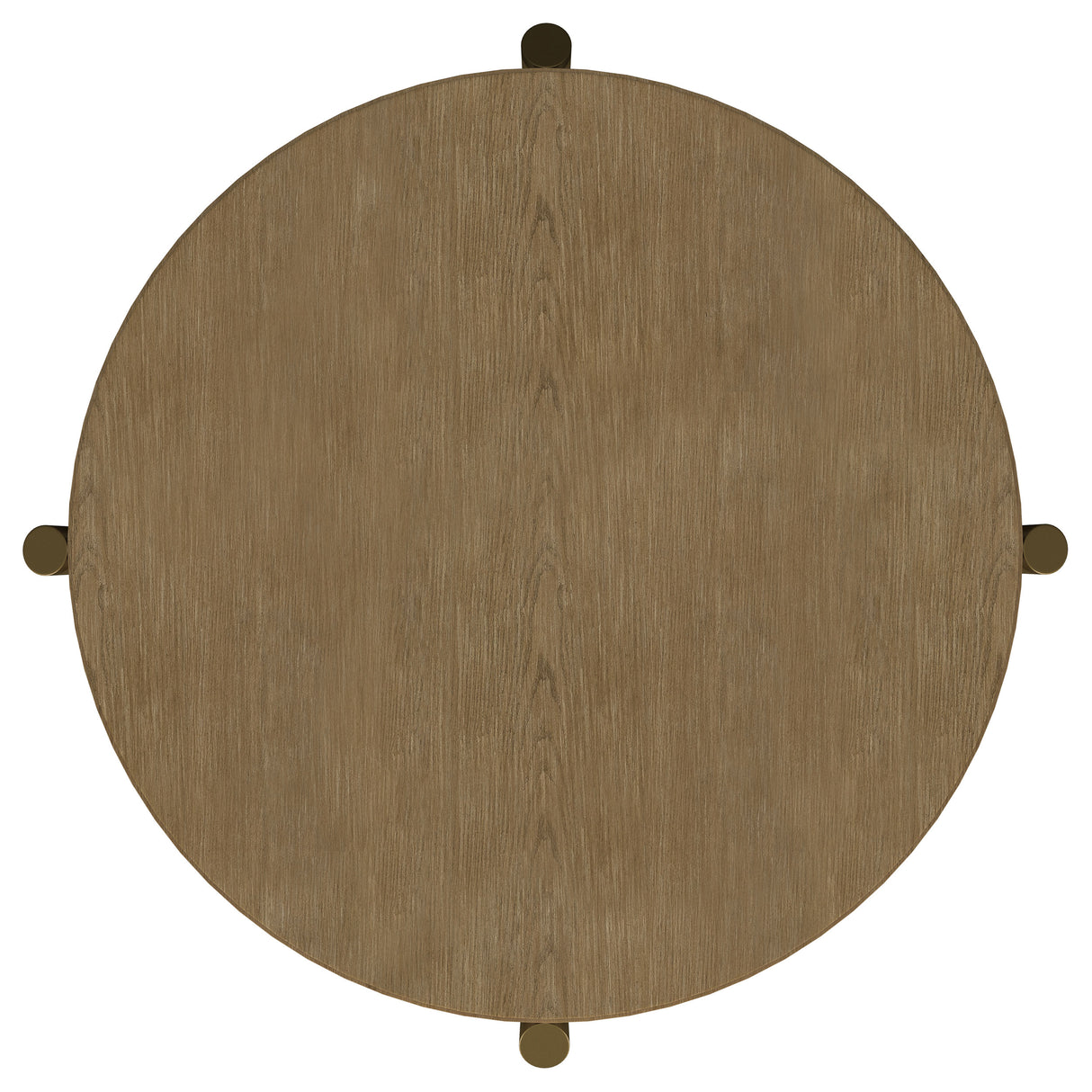 Arini Round End Table with Storage Shelf - Sand Wash