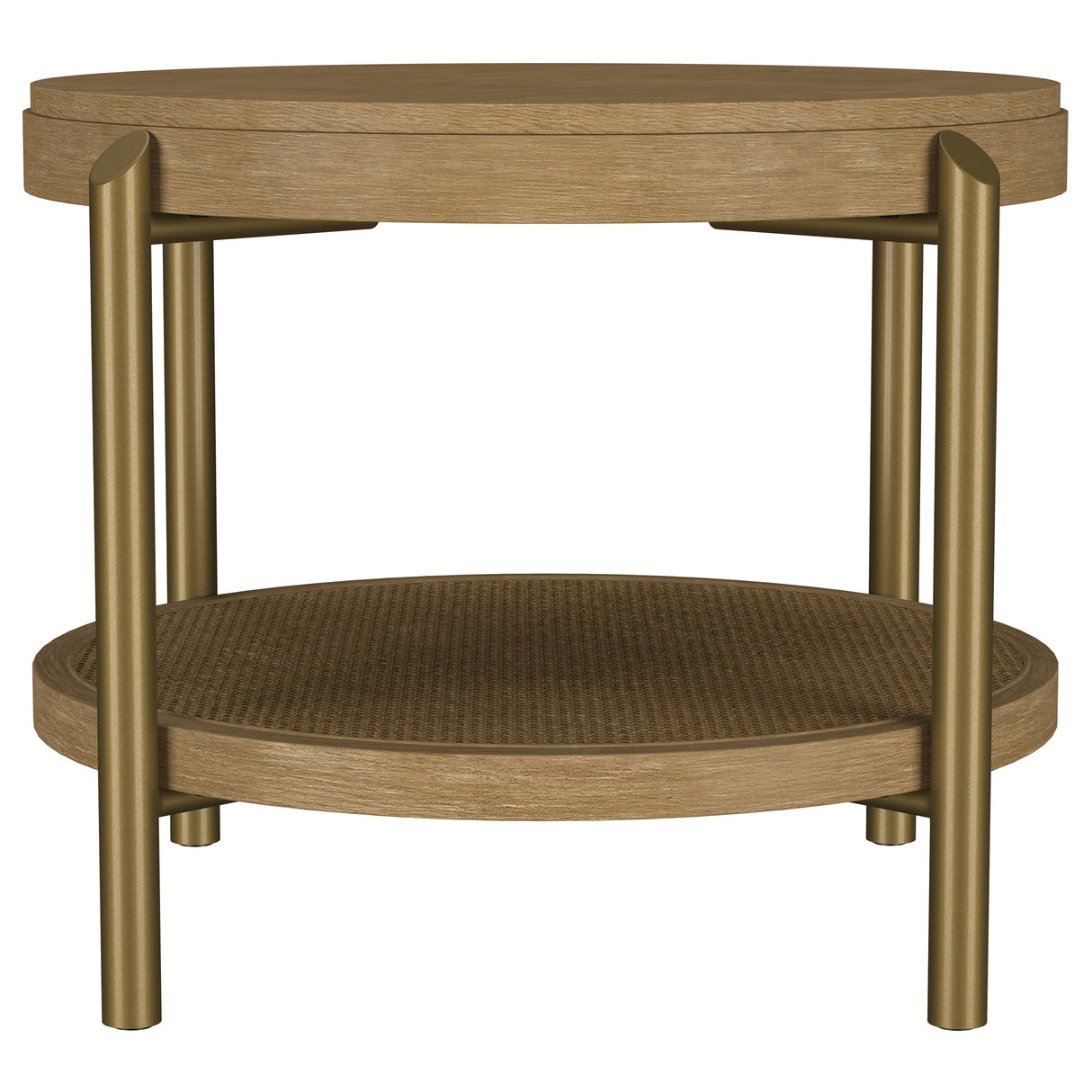 Arini 2-Piece Round Coffee and End Table Set, Sand Wash