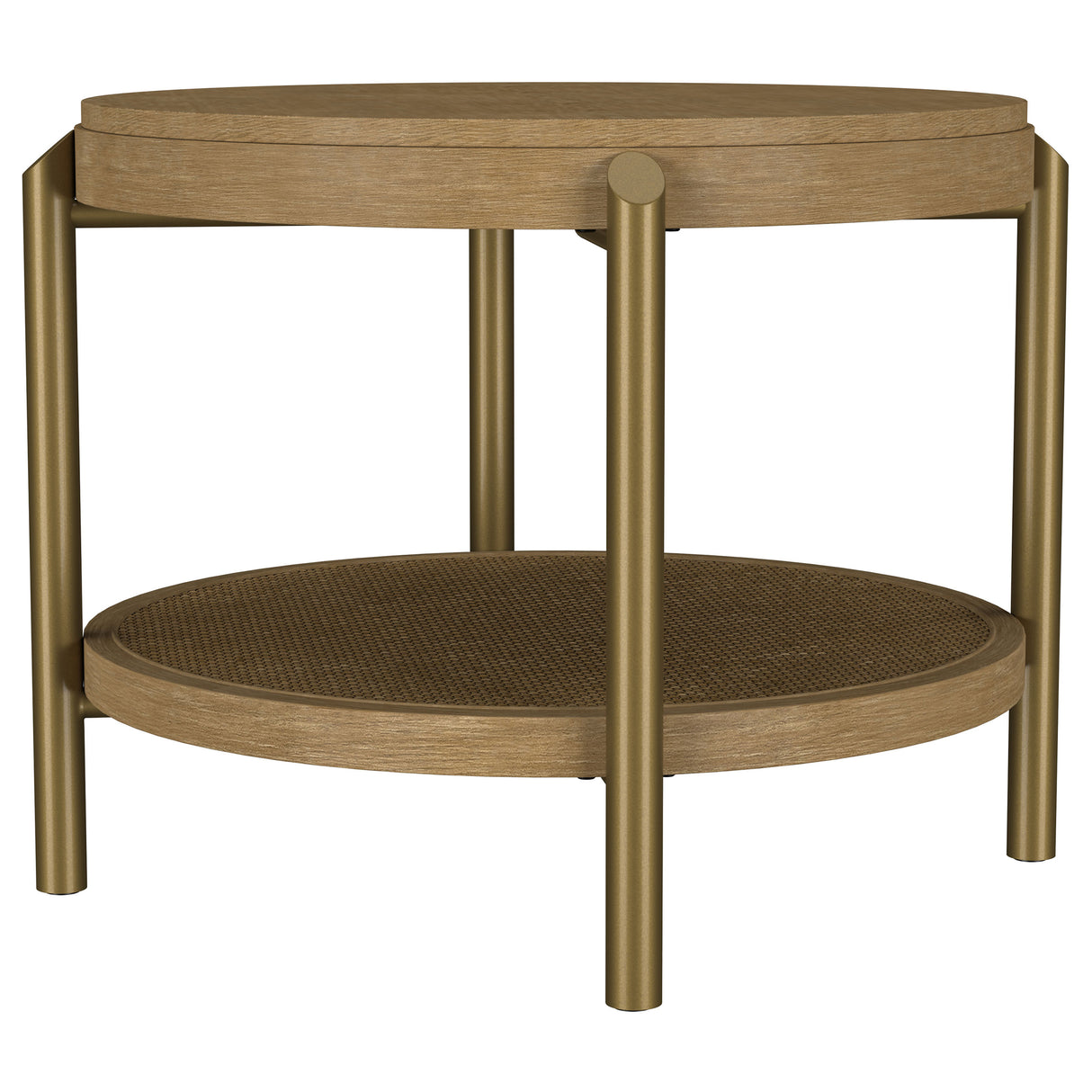 Arini 2-Piece Round Coffee and End Table Set, Sand Wash