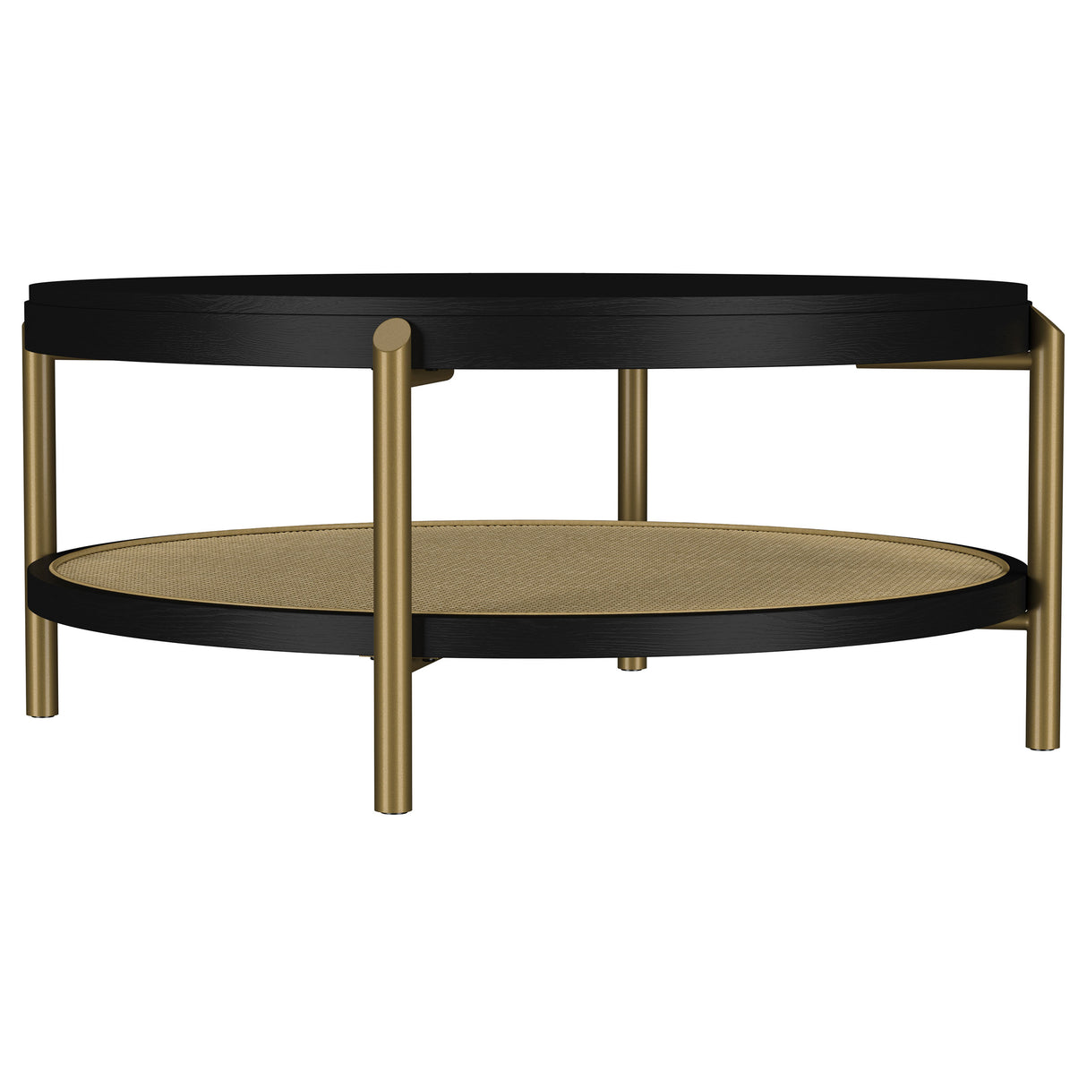 Arini 2-Piece Round Coffee and End Table Set, Black