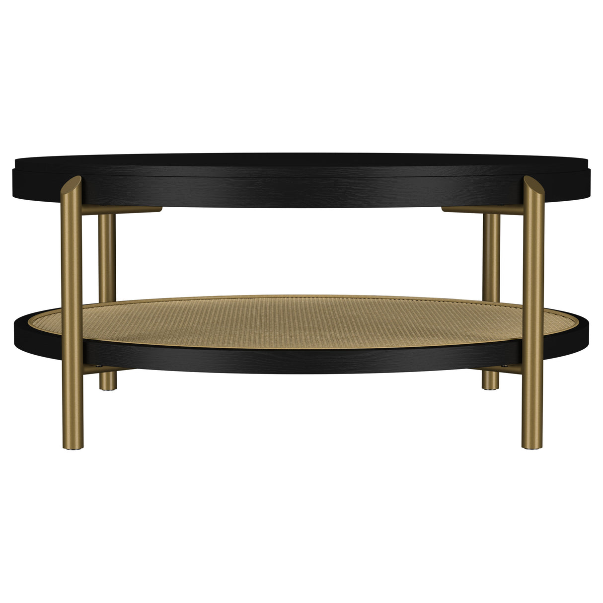 Arini 2-Piece Round Coffee and End Table Set, Black