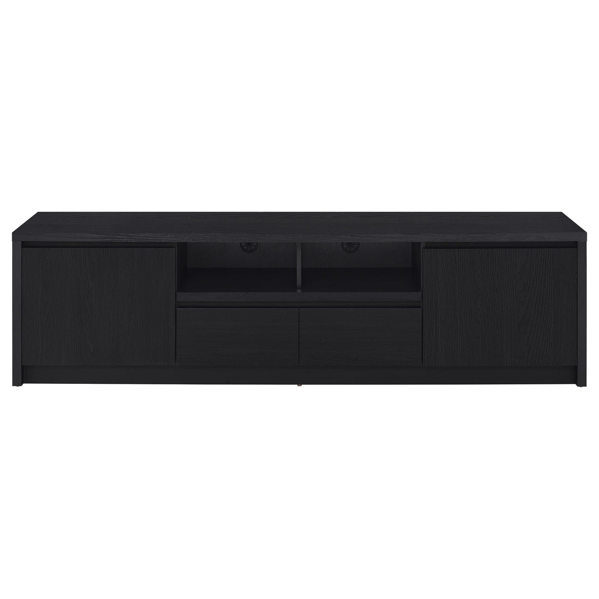Winfield 78-inch Black TV Stand with 2-Door Storage