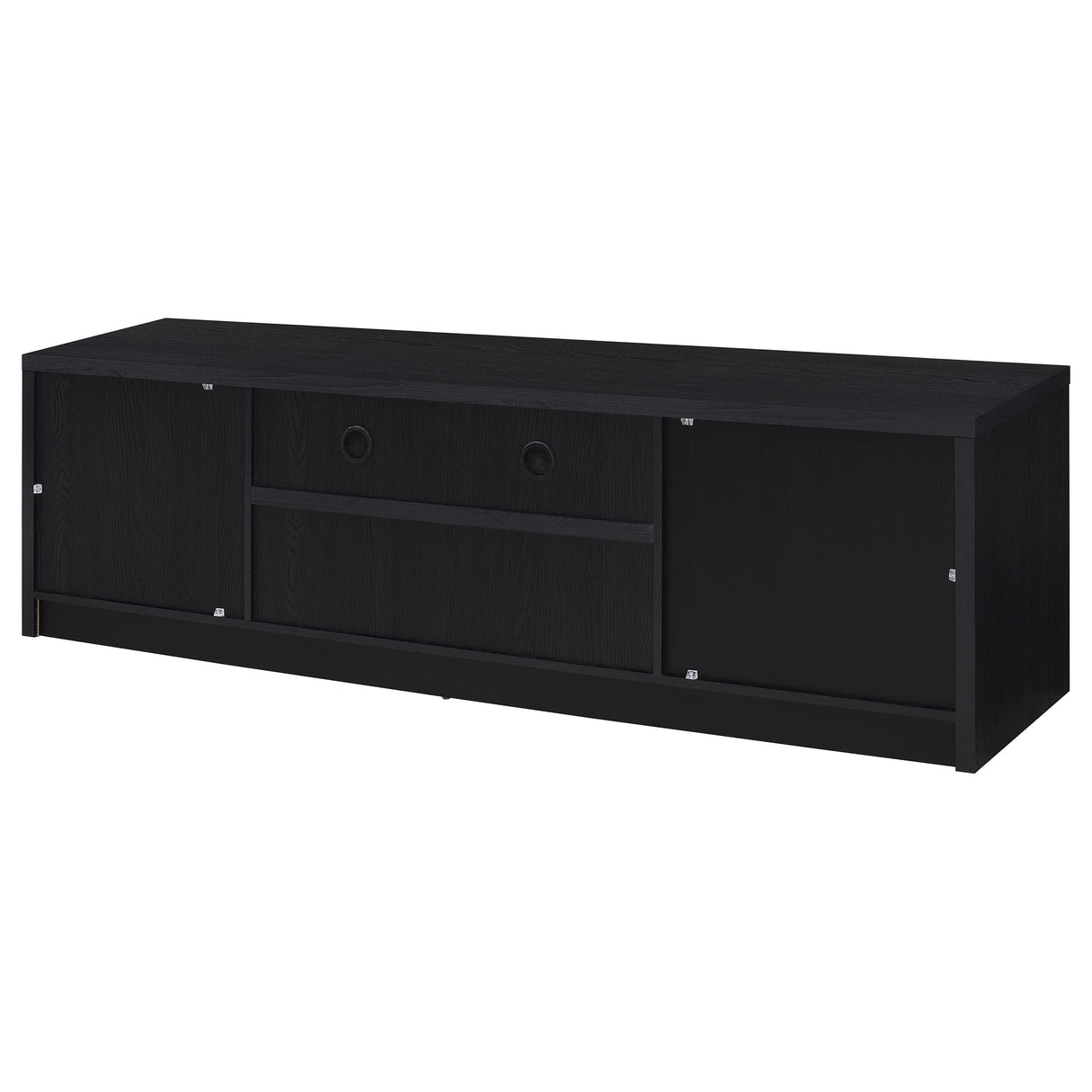 Winfield 78-inch Black TV Stand with 2-Door Storage