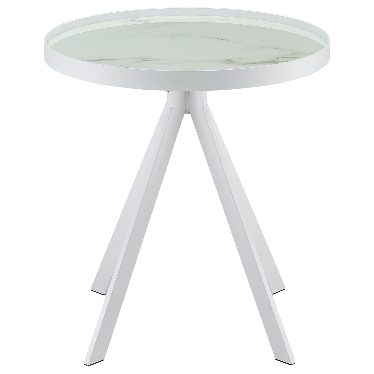 Briggs 2-Piece Round Coffee and End Table Set, White