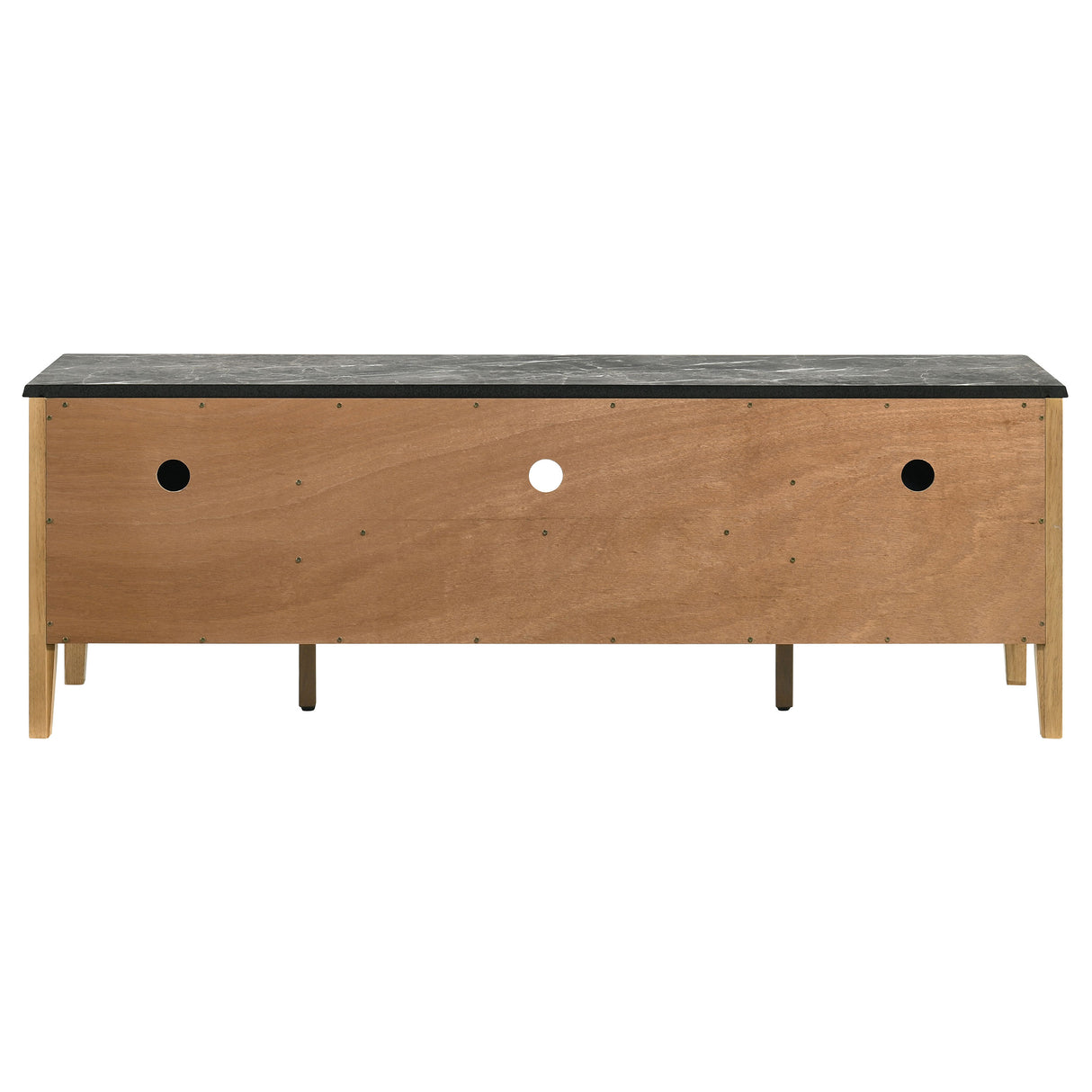Bradley 63-Inch 2-Door TV Stand Grey and Natural