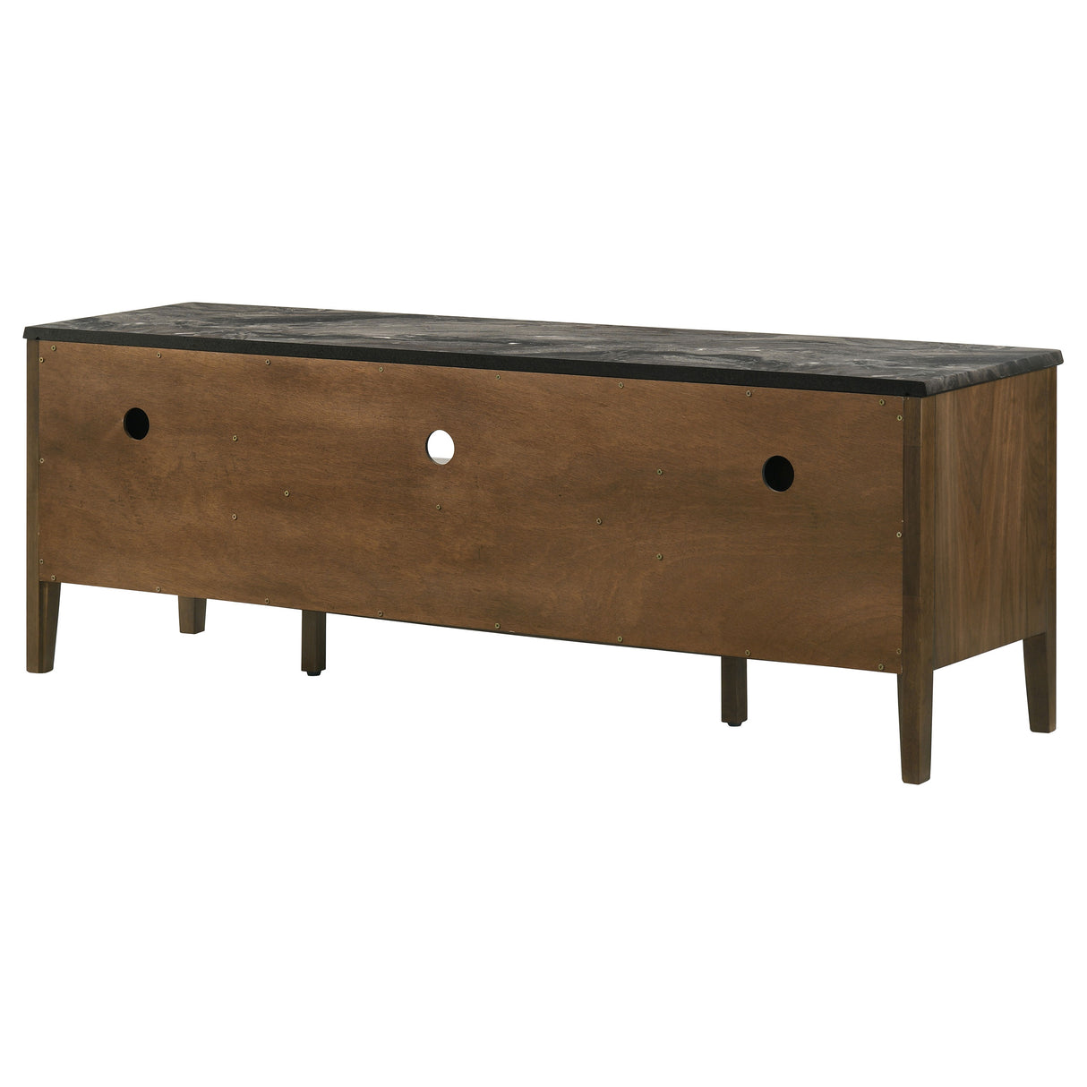 Bradley 63-Inch 2-Door TV Stand in Smokey Grey and Brown