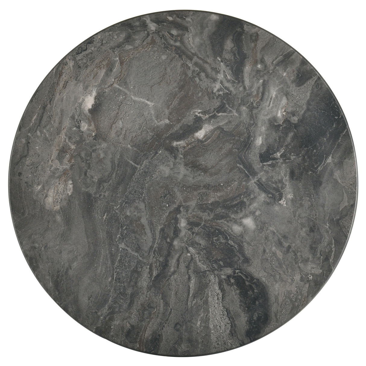 Bradley Round SmartTop End Table, Smokey Grey and Brown