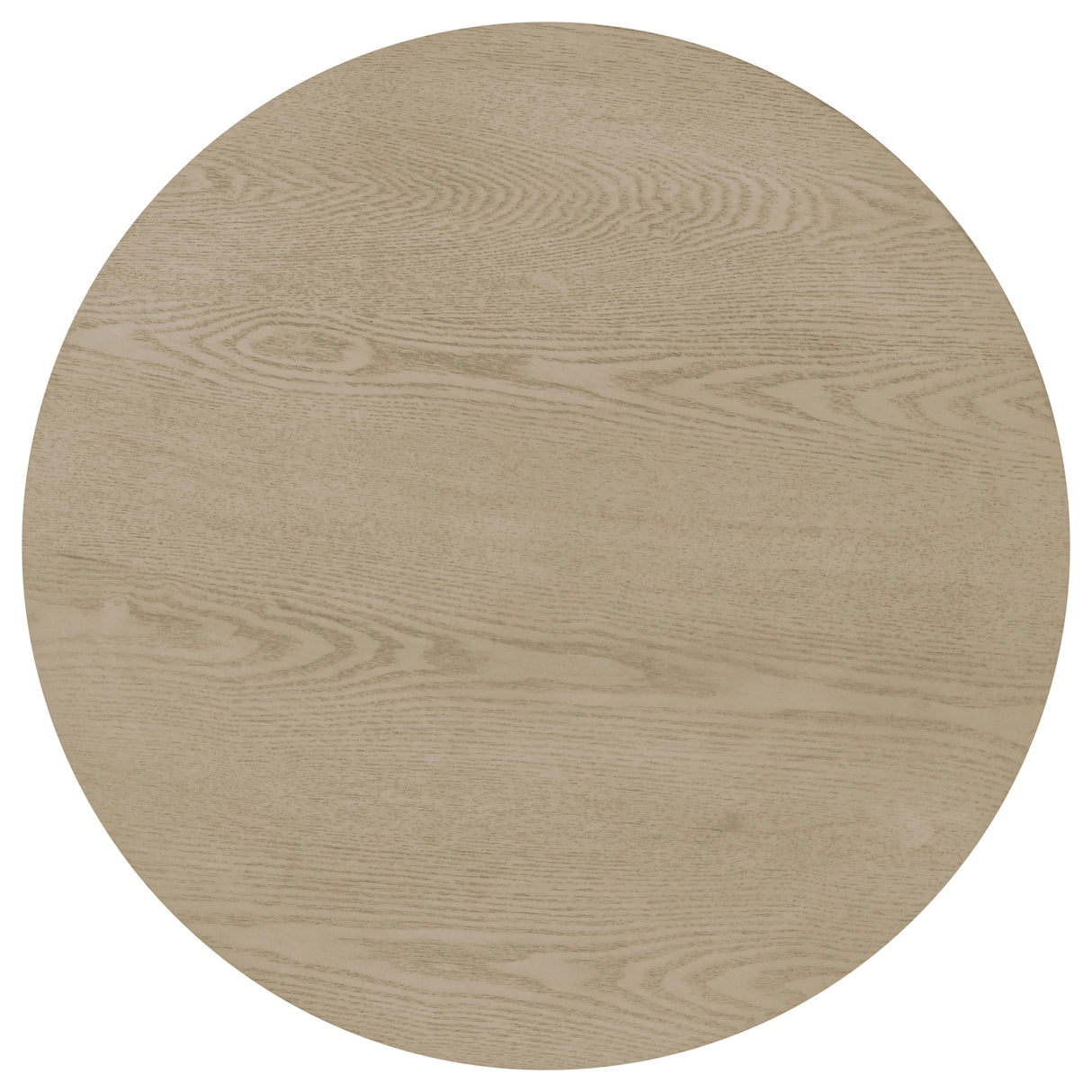 Natural Oak Round End Table in Ash Veneer and Rubberwood