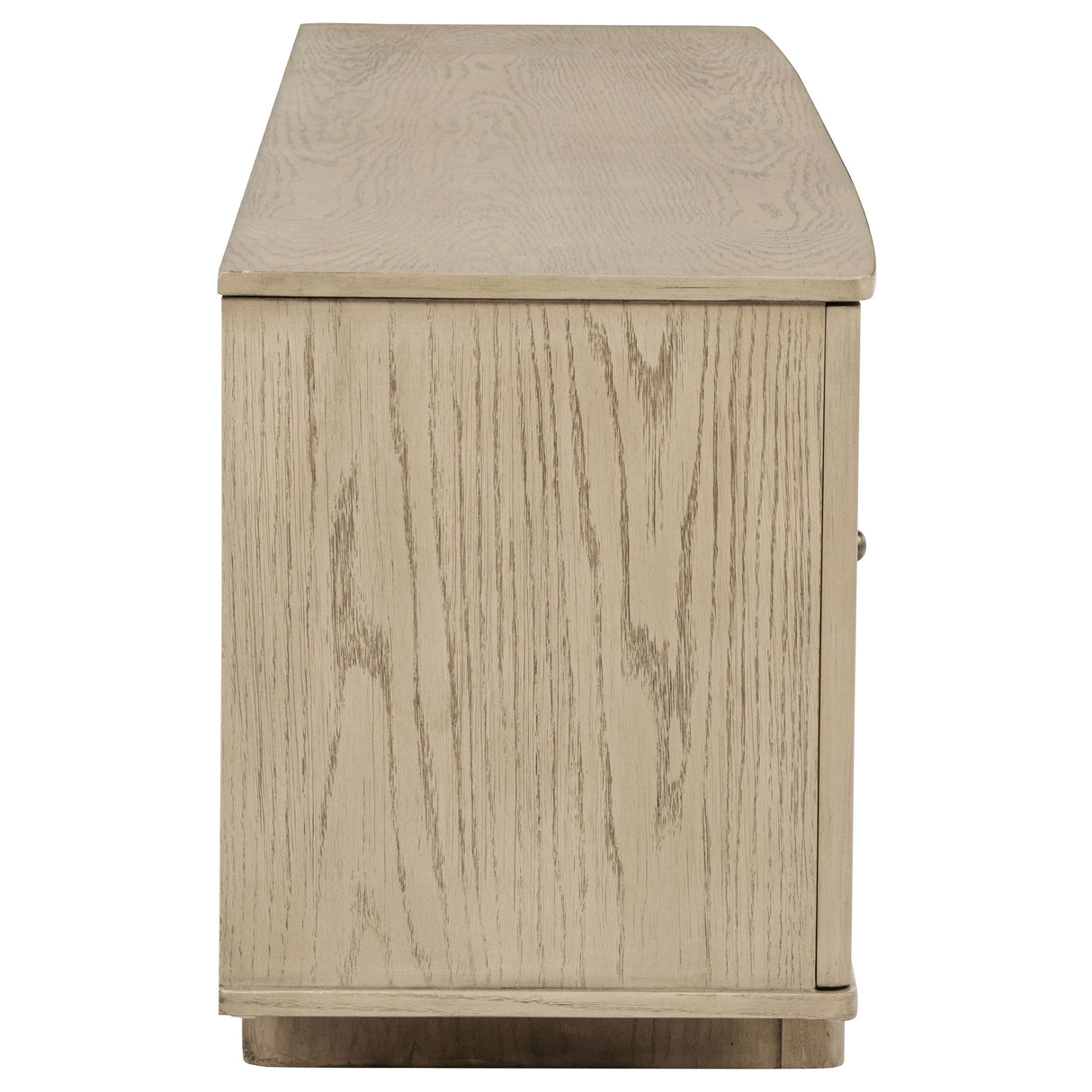 Kailani 79-Inch 4-Door Cane TV Stand, Beige Oak