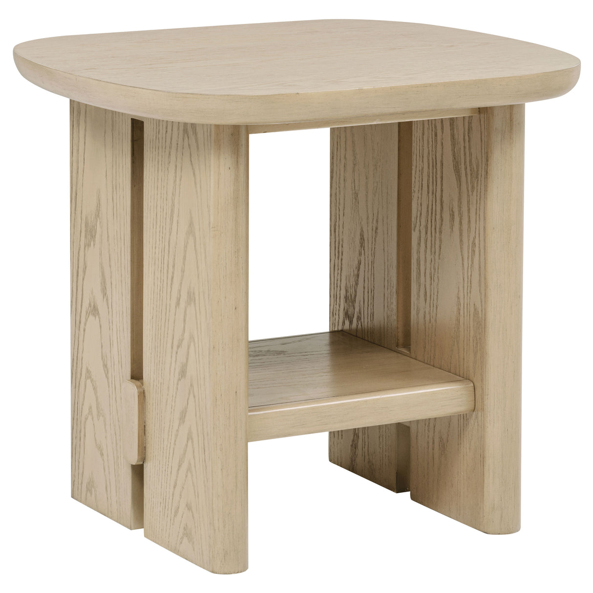 Kailani 2-Piece Coastal Coffee and End Table Set, Beige Oak
