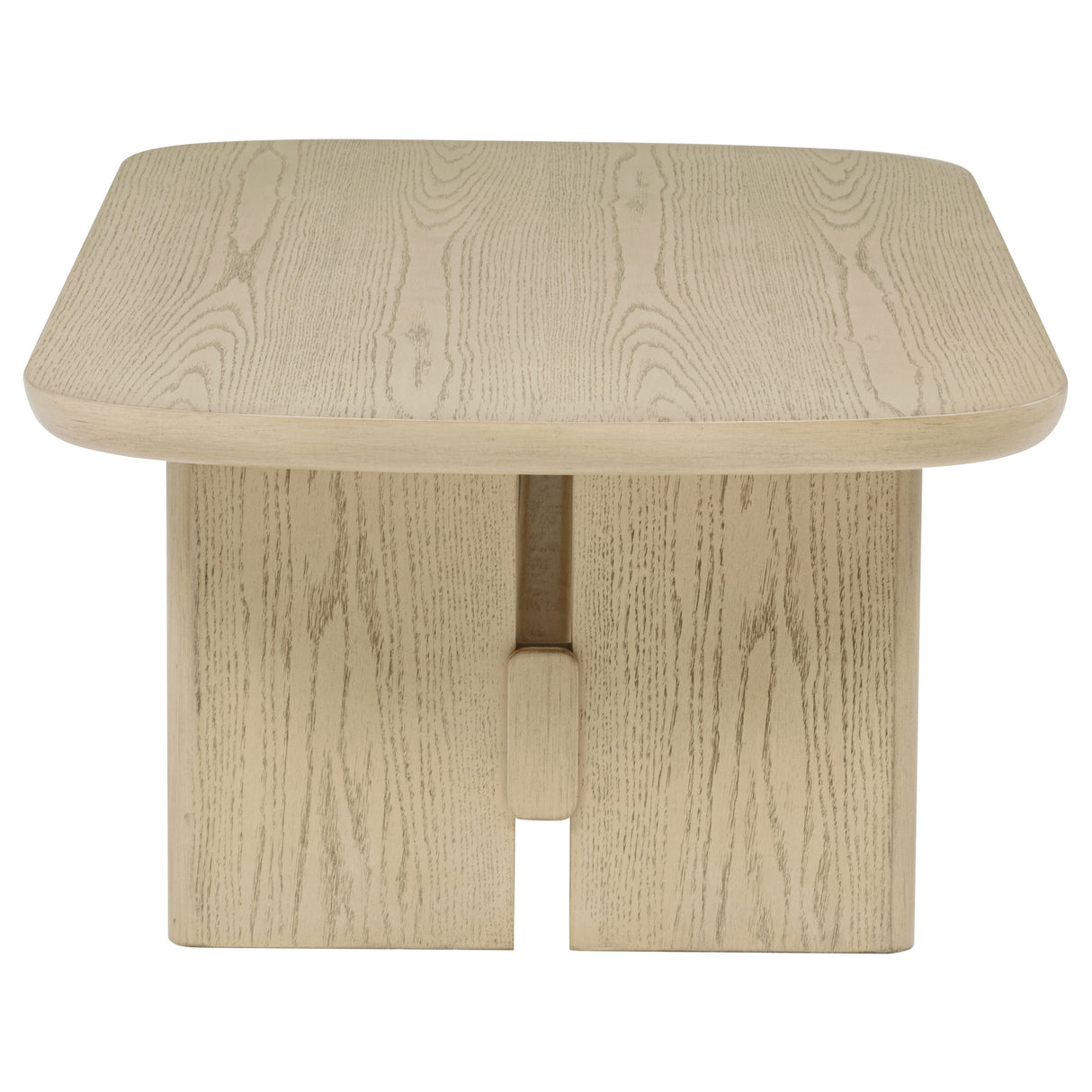 Kailani 2-Piece Coastal Coffee and End Table Set, Beige Oak