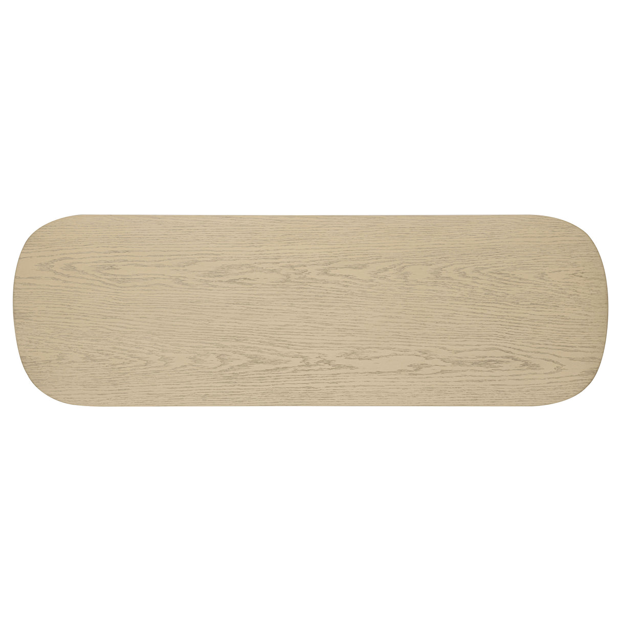 Kailani Coastal Sofa Console Table with Shelf, Beige Oak