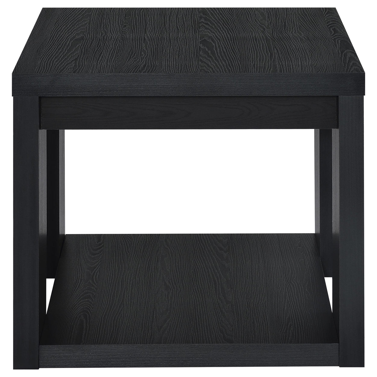 Black End Table with True Square Top
