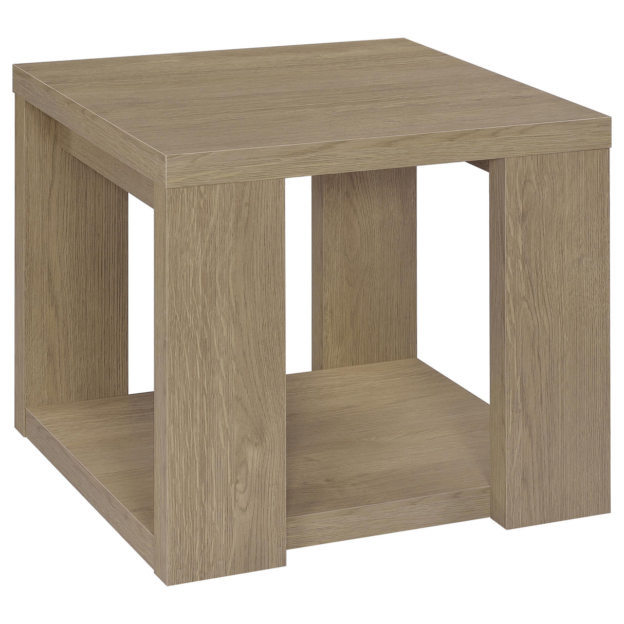 Latte Melamine End Table with Honeycomb Board Top