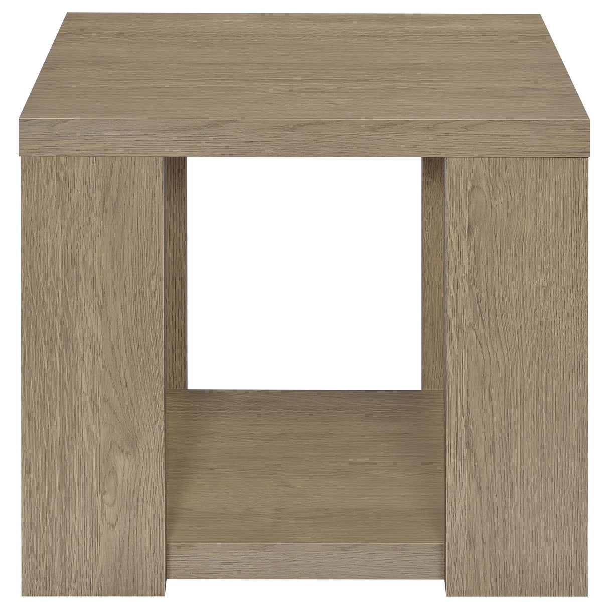 Latte Melamine End Table with Honeycomb Board Top