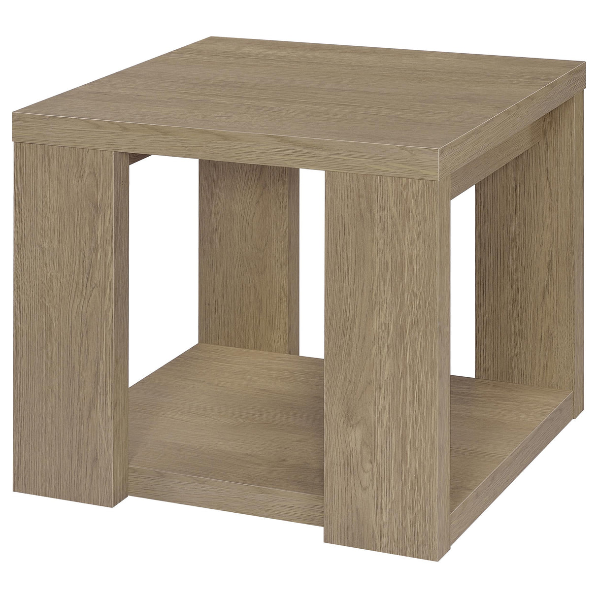 Latte Melamine End Table with Honeycomb Board Top