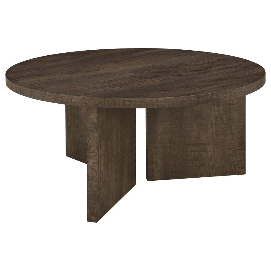 Aragon Round Panel Base Coffee - Mango