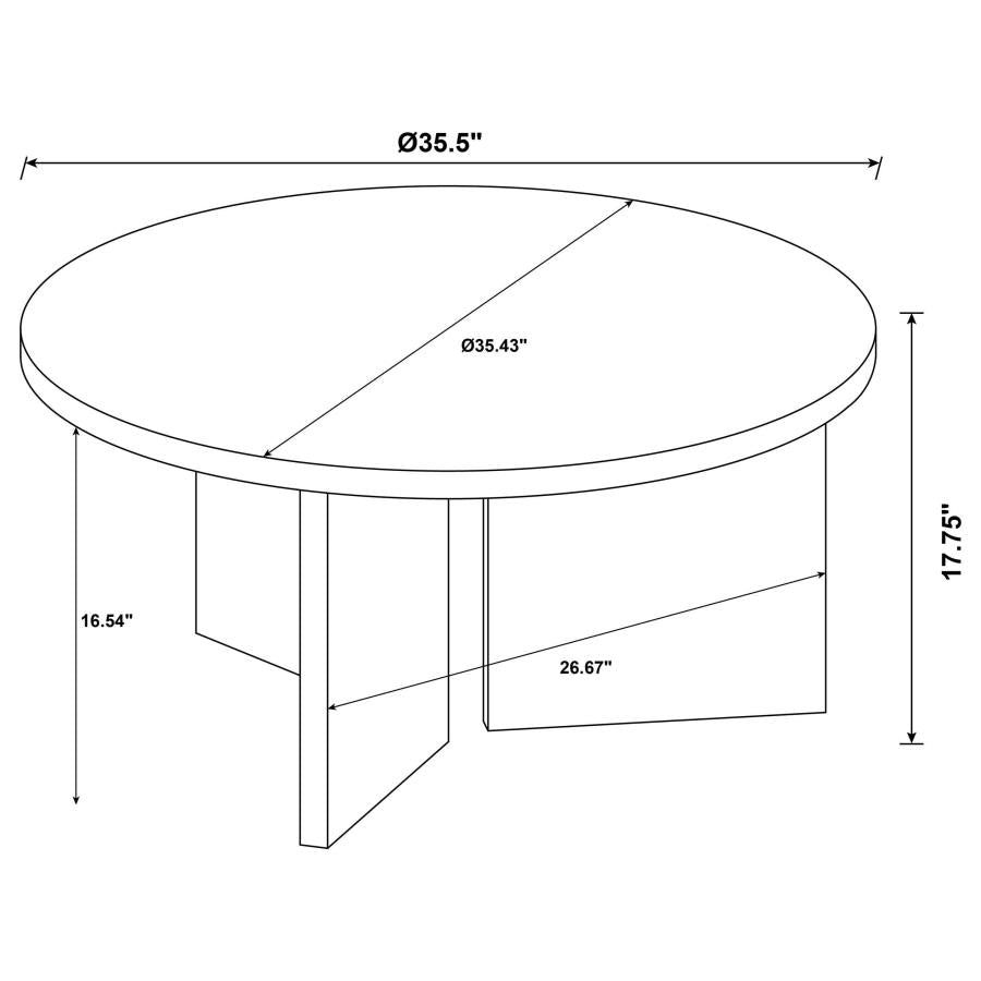 Aragon Round Panel Base Coffee - Mango