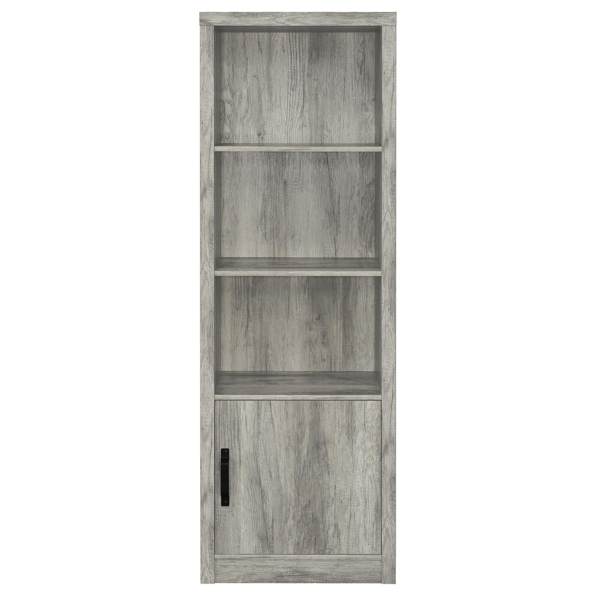 Burke 4-Shelf Media Tower in Grey Driftwood