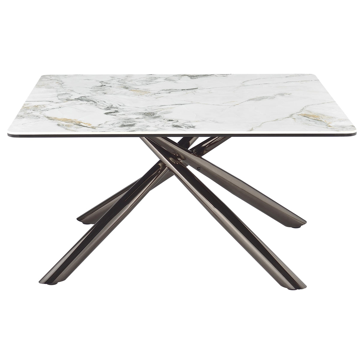 Carvell Square Sintered Stone Coffee Table Mirage White