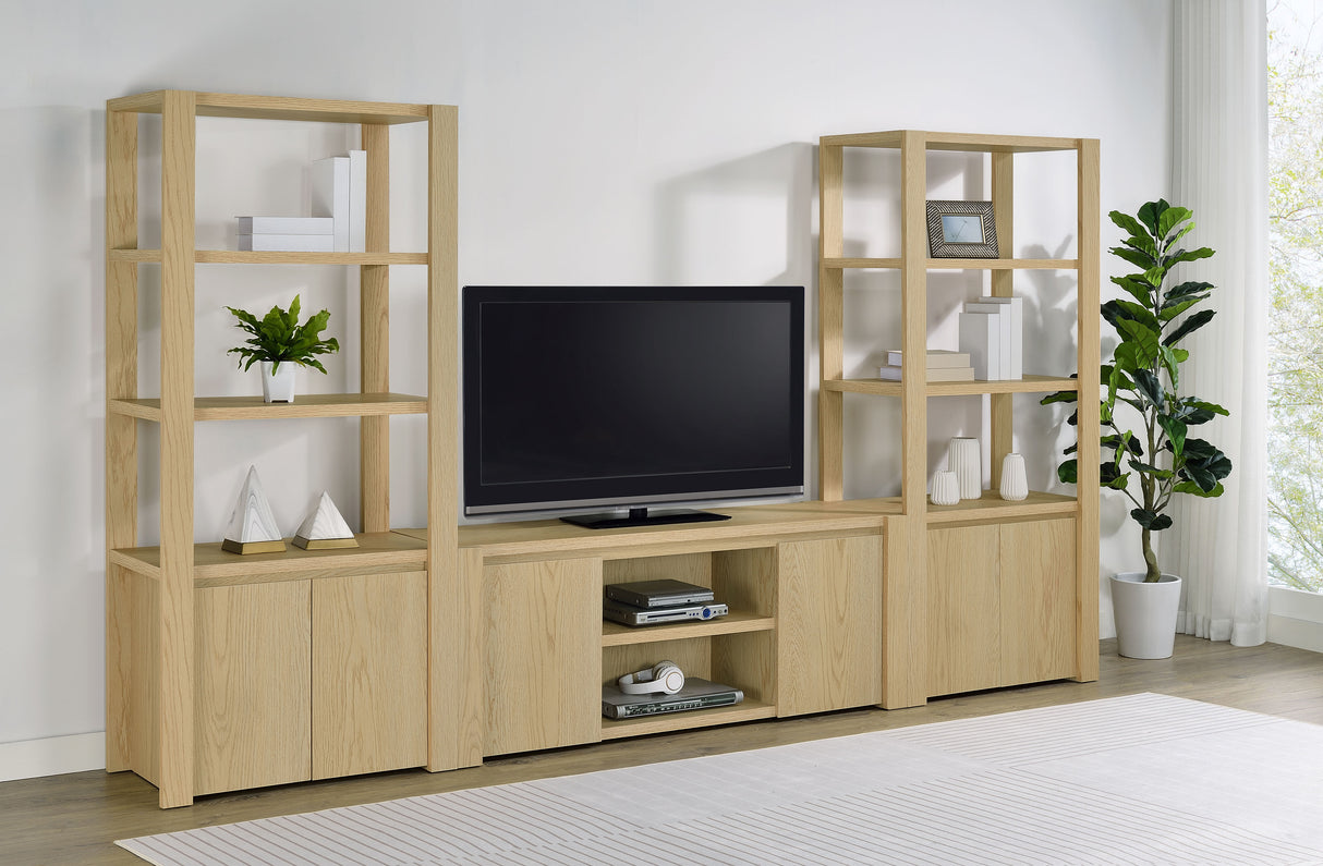 Laurelton 3-Shelf Media Tower Light Oak