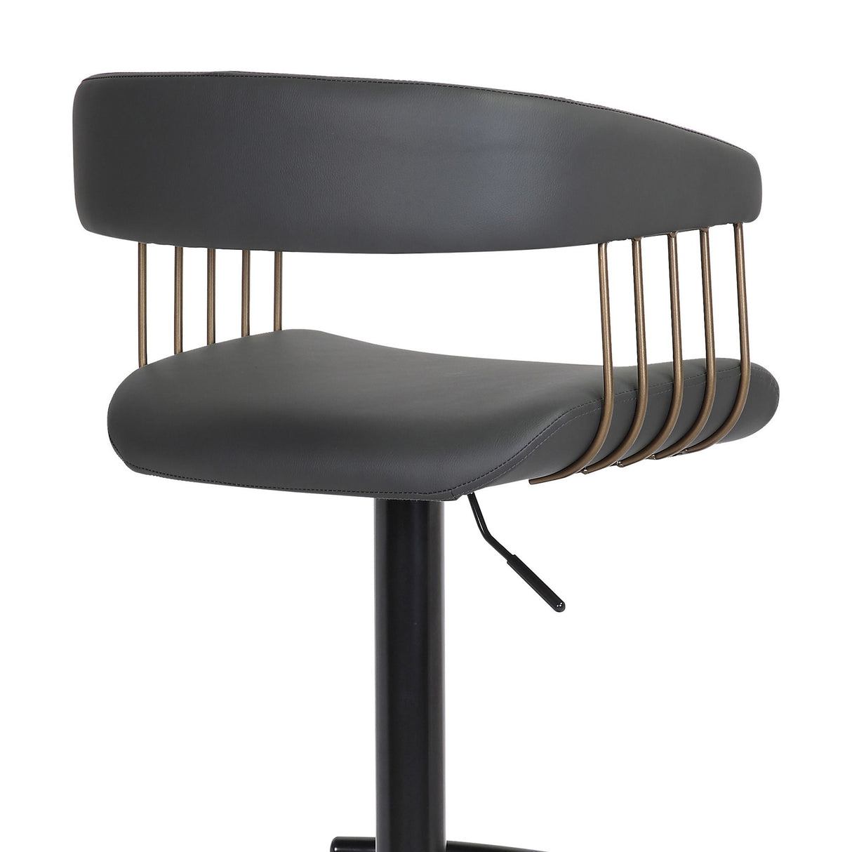 Calista - Adjustable Bar Stool - Black / Golden Bronze