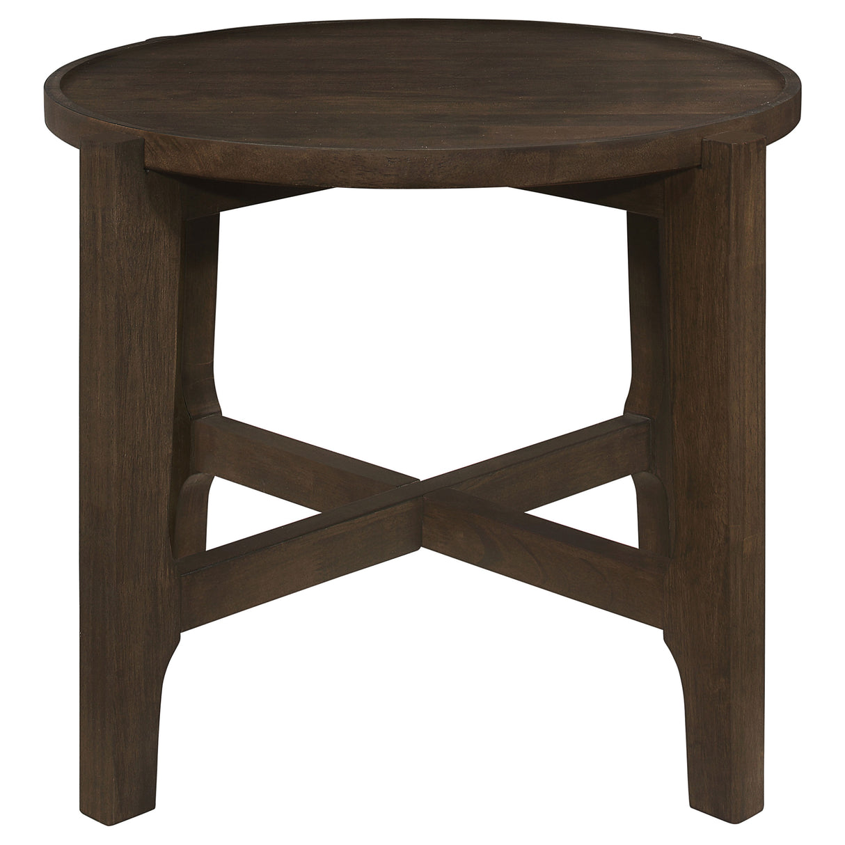 Cota 2-Piece Solid Wood Coffee and End Table Set Dark Brown