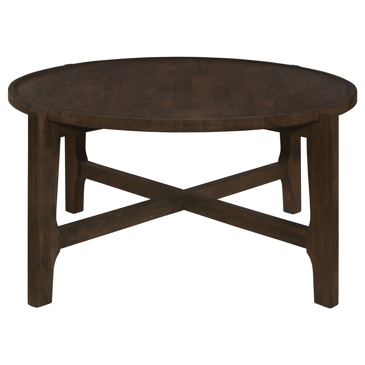 Cota 2-Piece Solid Wood Coffee and End Table Set Dark Brown