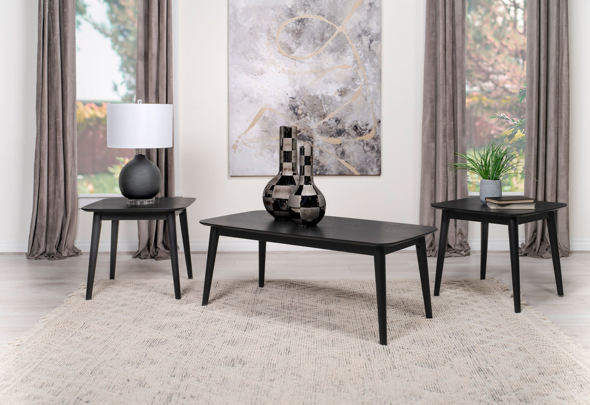 Radley 3-Piece Rectangular Coffee Table Set Black