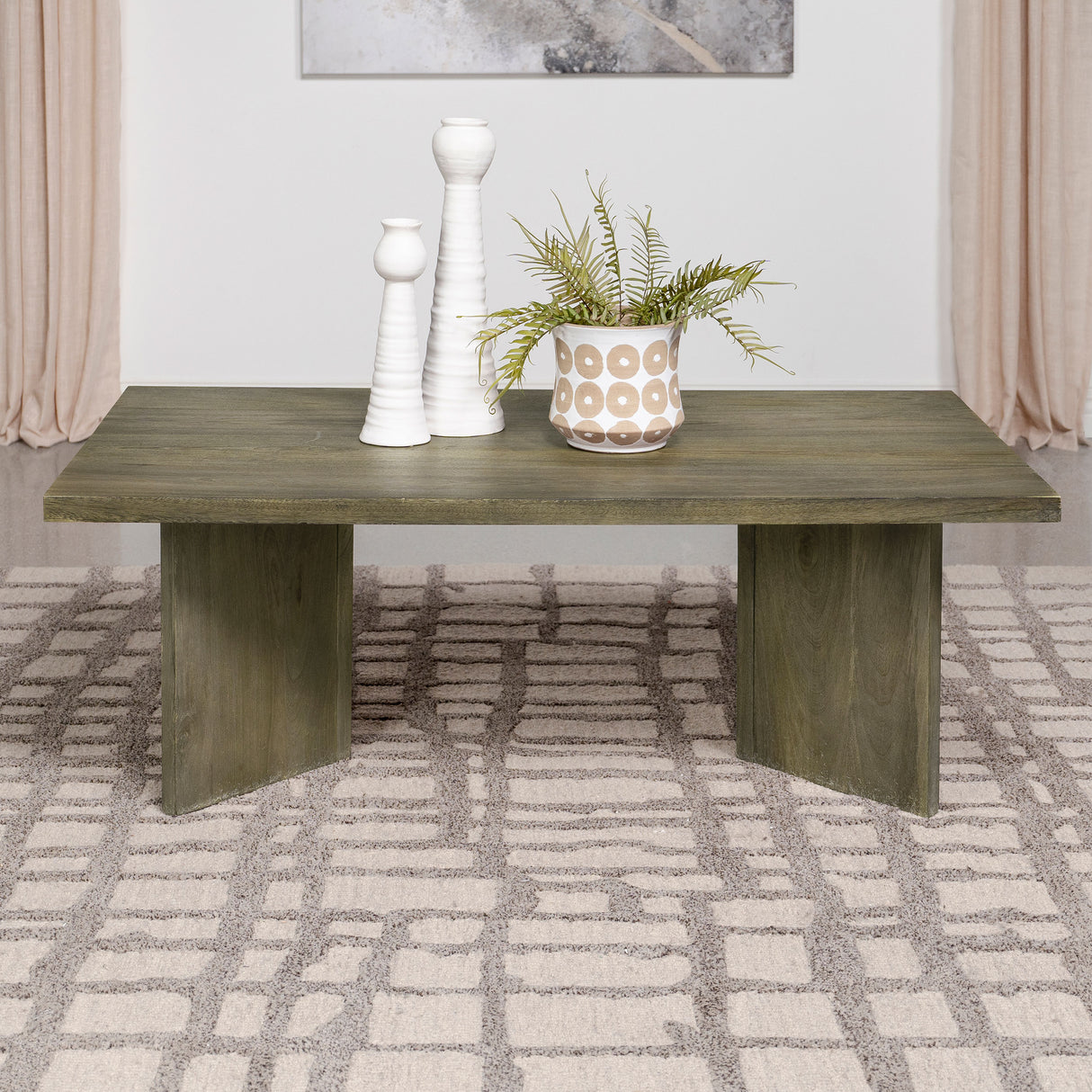 Andando Rectangular Solid Mango Wood Coffee Table